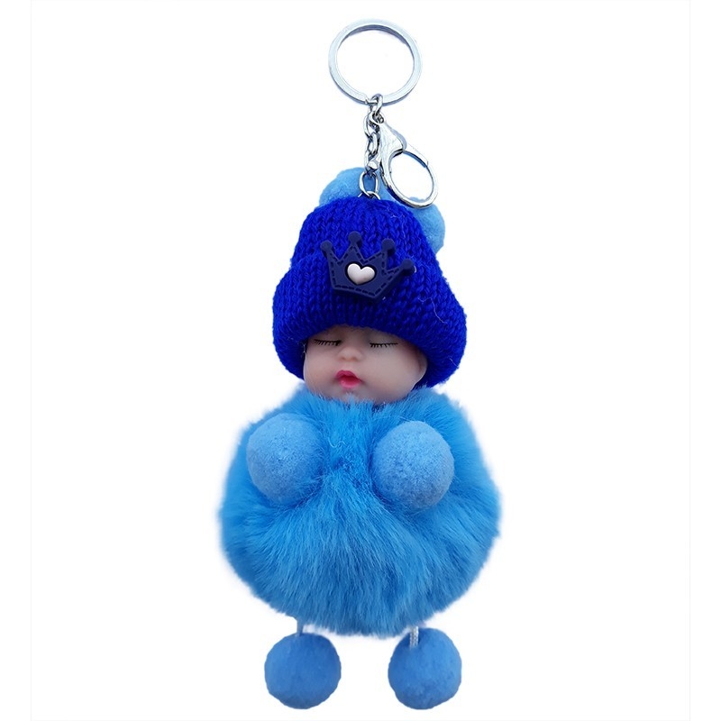 Breloc pufos - Copilas (albastru) Breloc pufos - Copilas (albastru)
