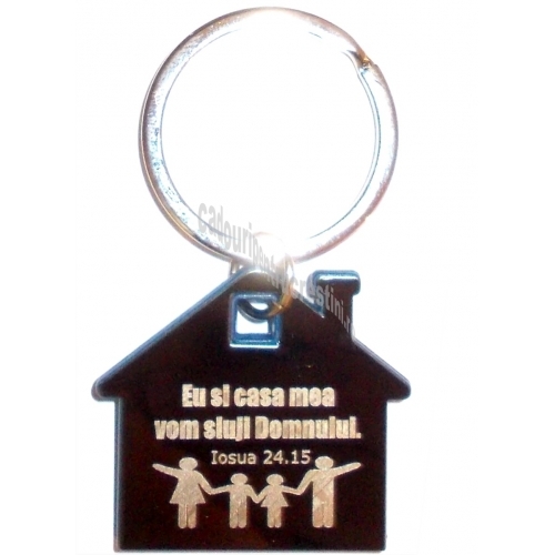 Breloc metalic  - Eu si casa mea Breloc metalic  - Eu si casa mea