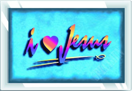 Breloc din plastic cu mesaj crestin -  I Love Jesus Breloc din plastic cu mesaj crestin -  I Love Jesus