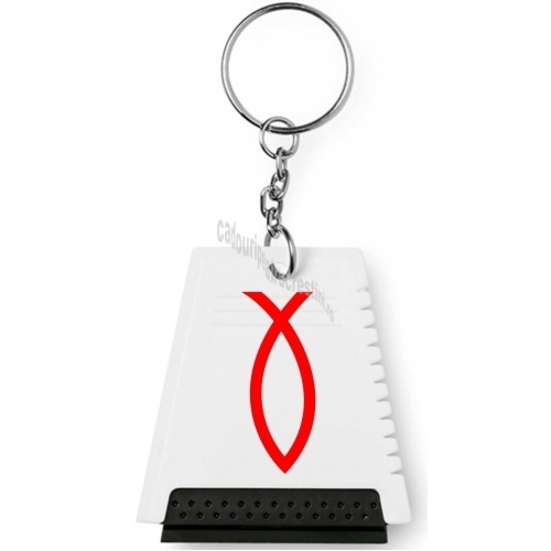 Breloc cu curatator de gheata, personalizat cu semnul pestelui