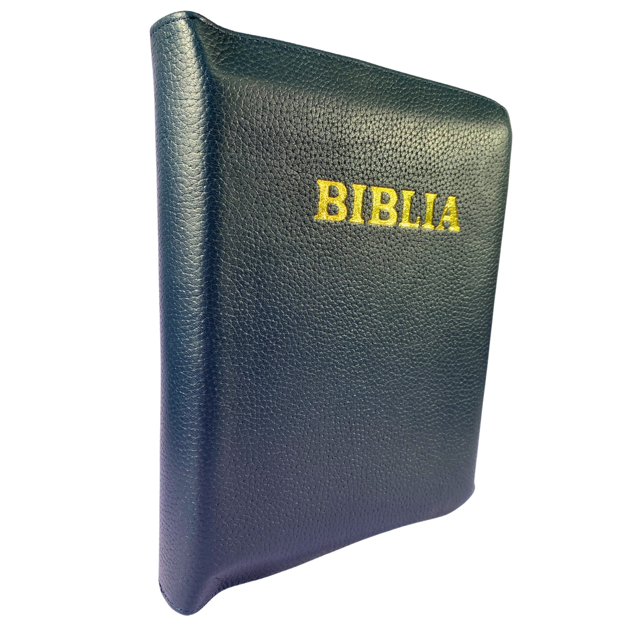 Biblia de studiu inductiv (trad. D. Cornilescu), piele naturala, bleumarin, fermoar Biblia de studiu inductiv (trad. D. Cornilescu), piele naturala, bleumarin, fermoar