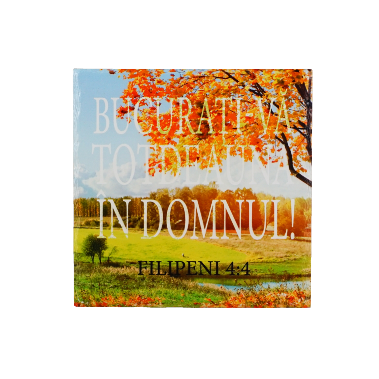 Aplica vintage patrata - "Bucurati-va totdeauna în Domnul" Aplica vintage patrata - "Bucurati-va totdeauna în Domnul"