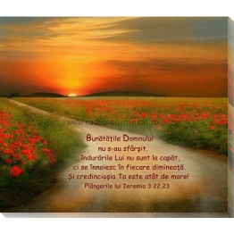 Tablou canvas (25x30cm) - Bunătațile Domnului nu s-au sfârșit Tablou canvas (25x30cm) - Bunătațile Domnului nu s-au sfârșit