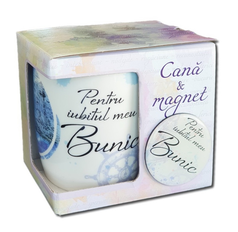 Cana portelan cu magnet - Pentru iubitul meu bunic!