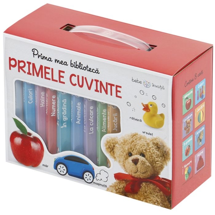 Cutie. Prima mea bibliotecă. Primele cuvinte. Bebe învață (8 cărticele) Cutie. Prima mea bibliotecă. Primele cuvinte. Bebe învață (8 cărticele)