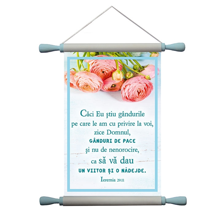Papirus A4 vintage - Caci Eu stiu gandurile ( Ieremia 29:11)