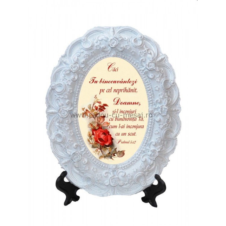 Tablou oval - Căci Tu binecuvântezi pe cel neprihănit