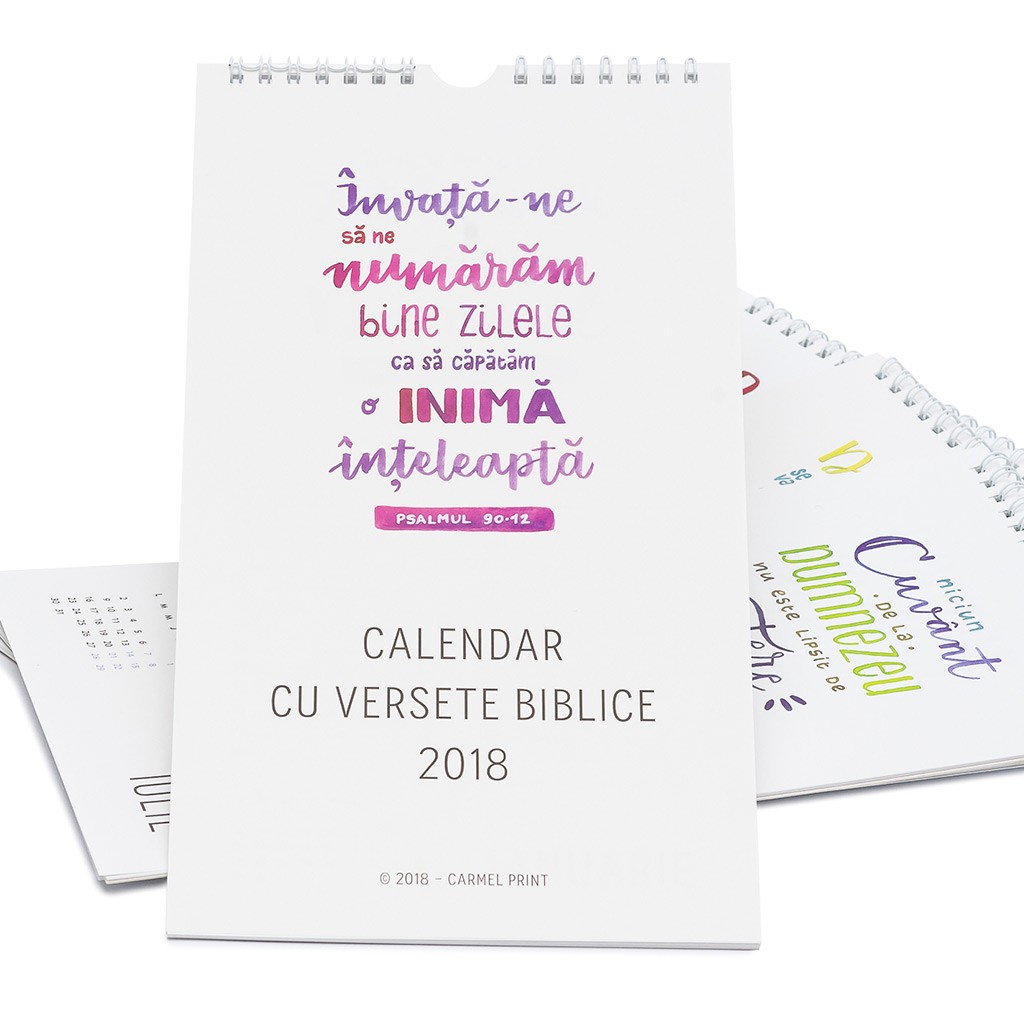 Calendar de perete cu versete biblice 2018 Calendar de perete cu versete biblice 2018