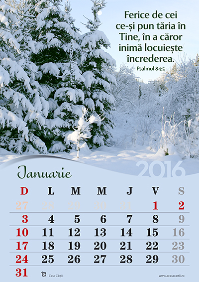 Calendar crestin 2016 - Format mare A4 Calendar crestin 2016 - Format mare A4