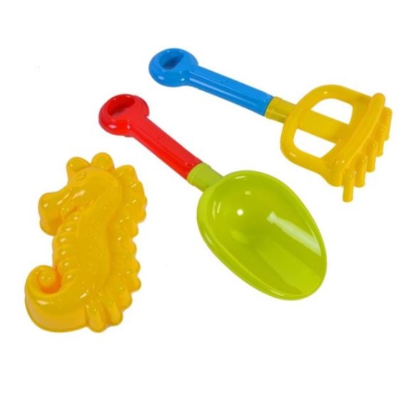 Set jucarii pentru nisip - Grebla, Lopata si Calut de mare Set jucarii pentru nisip - Grebla, Lopata si Calut de mare