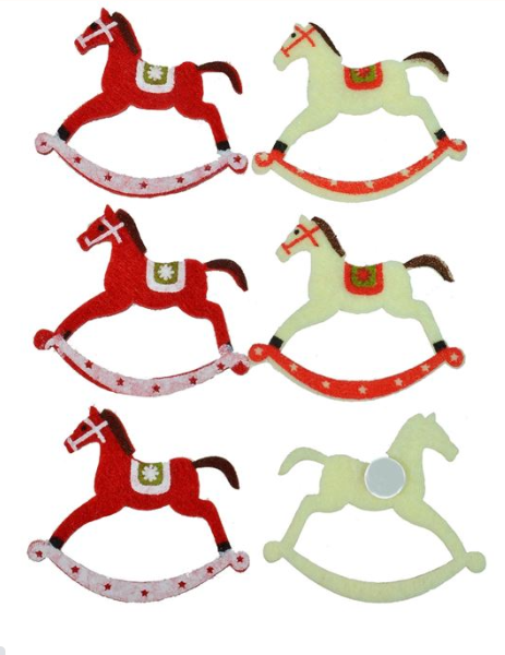 Autocolante decorative de Craciun - Caluti, 6 buc. Autocolante decorative de Craciun - Caluti, 6 buc.