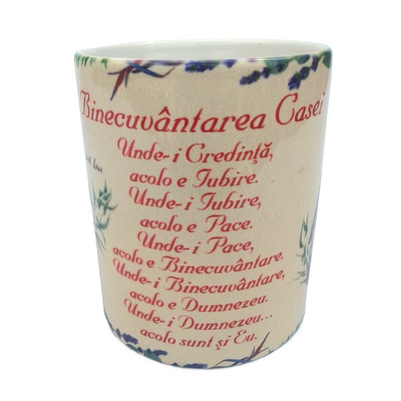 Cana cu mesaj crestin - Binecuvantarea casei Cana cu mesaj crestin - Binecuvantarea casei