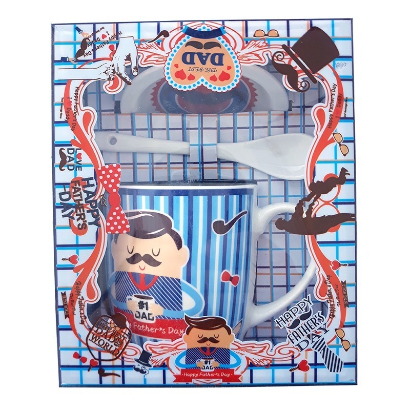 Cana cu capac si lingurita - Happy Father's Day Cana cu capac si lingurita - Happy Father's Day