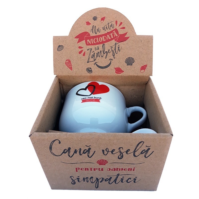 Cana cu lingurita - dedicatie sotie Cana cu lingurita - dedicatie sotie