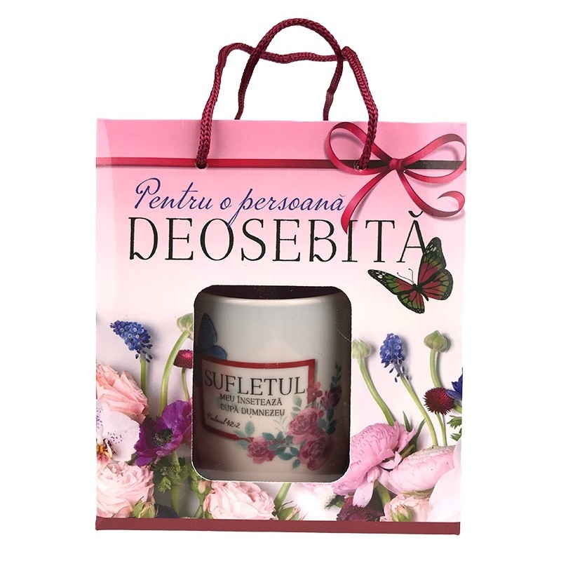 Cana cu lingurita, cu verset biblic - Sufletul meu însetează după Dumnezeu Cana cu lingurita, cu verset biblic - Sufletul meu însetează după Dumnezeu