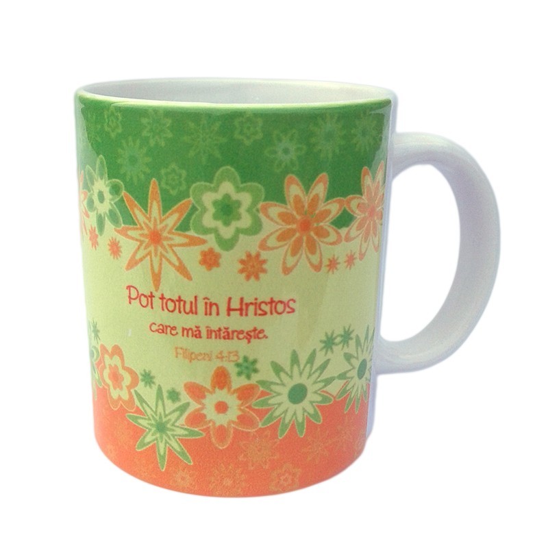Cana cu mesaj crestin - Pot totul Cana cu mesaj crestin - Pot totul