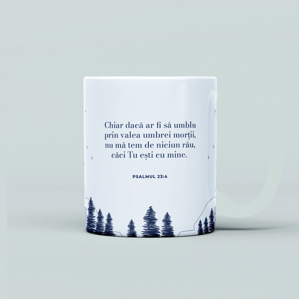 Cana cu verset biblic, cadou crestin - Psalmul 23:4 Cana cu verset biblic, cadou crestin - Psalmul 23:4