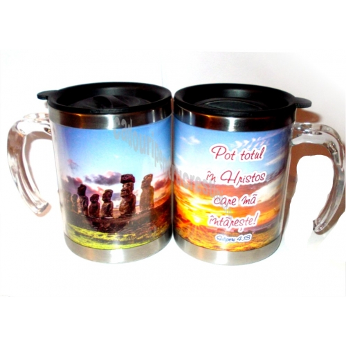 CANA CU CAPAC METAL+PLASTIC, Pot totul in Hristos CANA CU CAPAC METAL+PLASTIC, Pot totul in Hristos