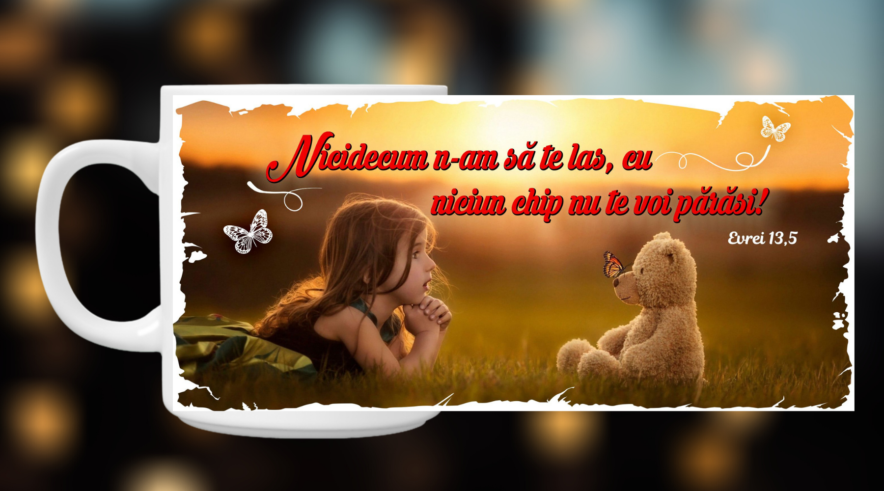 Cană cu mesaj creștin - Nicidecum n-am să te las (Evrei 13,5) Cană cu mesaj creștin - Nicidecum n-am să te las (Evrei 13,5)