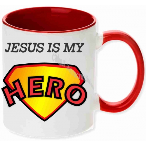 Cana cu mesaj crestin, Jesus is my Hero! Cana cu mesaj crestin, Jesus is my Hero!