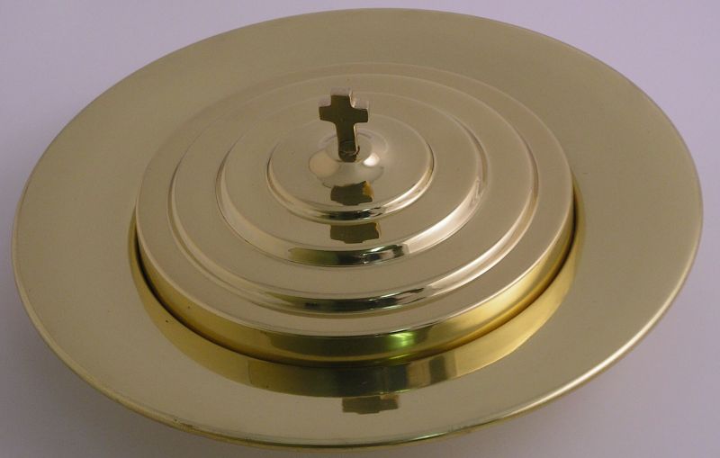 Capac auriu pentru farfurie de paine