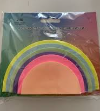 Notite adezive forma curcubeu, 240 file Notite adezive forma curcubeu, 240 file