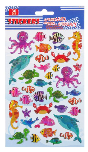 Autocolante, Pește - 36 buc Autocolante, Pește - 36 buc