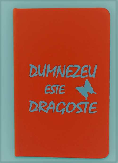 Carnetel A5 - Dumnezeu este dragoste (portocaliu) Carnetel A5 - Dumnezeu este dragoste (portocaliu)