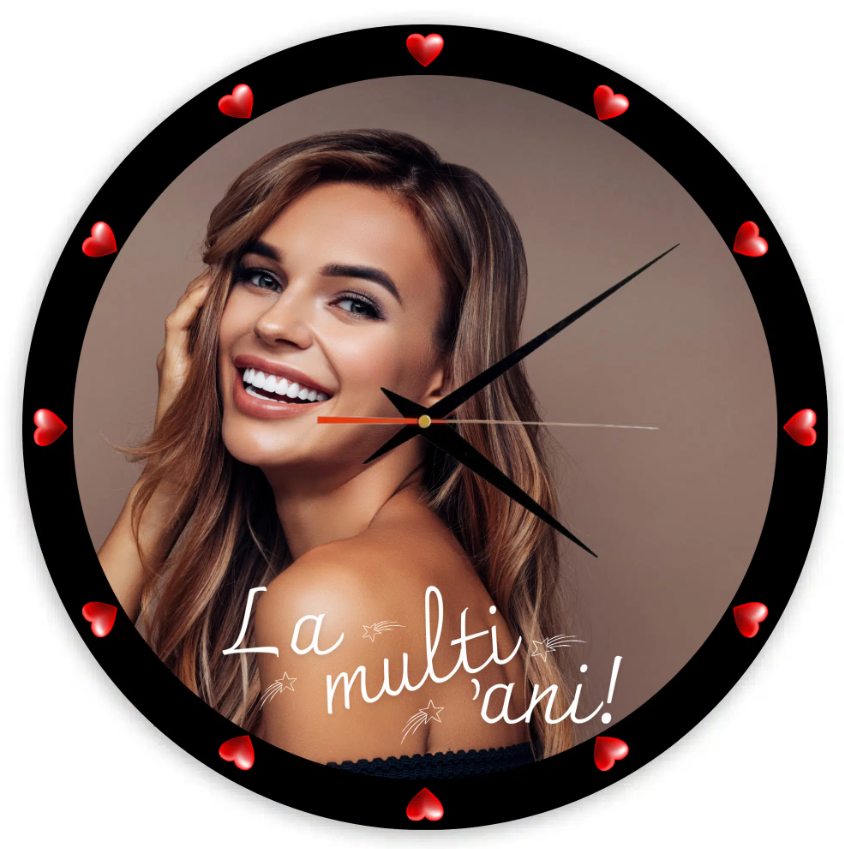 Ceas cadou pentru ea, personalizat – La mulți ani!