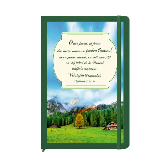 Notes A5 cu versete biblice - Sa faceți din toată inima ca pentru Domnul