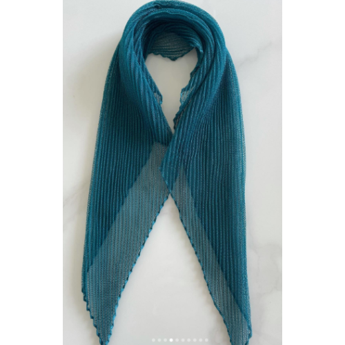 Batic plisat - Turcoaz inchis (60x36 cm)