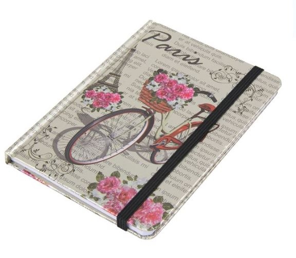 Carnetel A6, bicicleta, elastic negru - Paris Carnetel A6, bicicleta, elastic negru - Paris