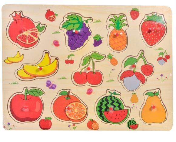 Puzzle din lemn - Fructe - Activitati pentru copii (3+) Puzzle din lemn - Fructe - Activitati pentru copii (3+)