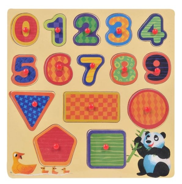 Puzzle din lemn - Numere si forme - Activitati pentru copii (3+) Puzzle din lemn - Numere si forme - Activitati pentru copii (3+)