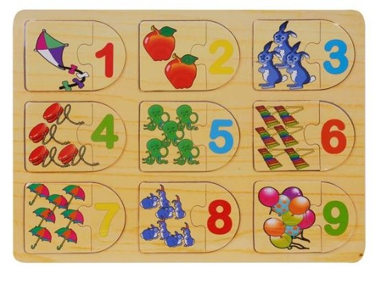 Puzzle din lemn - Numere - Activitati pentru copii (3+) (Model 2) Puzzle din lemn - Numere - Activitati pentru copii (3+) (Model 2)