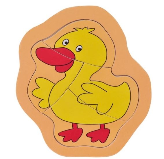 Puzzle din lemn - Rata - Activitati pentru copii (3+)