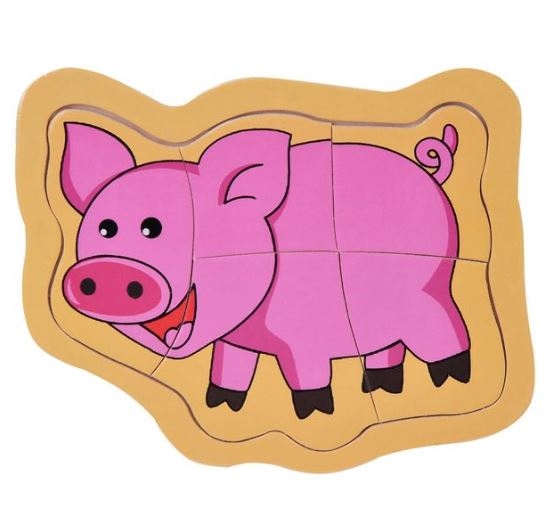 Puzzle din lemn - Porcusor- Activitati pentru copii (3+) Puzzle din lemn - Porcusor- Activitati pentru copii (3+)