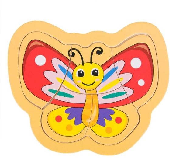 Puzzle din lemn - Fluture - Activitati pentru copii (3+) Puzzle din lemn - Fluture - Activitati pentru copii (3+)