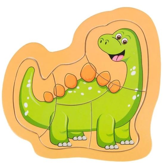 Puzzle din lemn - Dinozaur - Activitati pentru copii (3+) Puzzle din lemn - Dinozaur - Activitati pentru copii (3+)