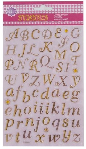 Autocolante cu folie - Alfabet - 62 buc. (3+) Autocolante cu folie - Alfabet - 62 buc. (3+)
