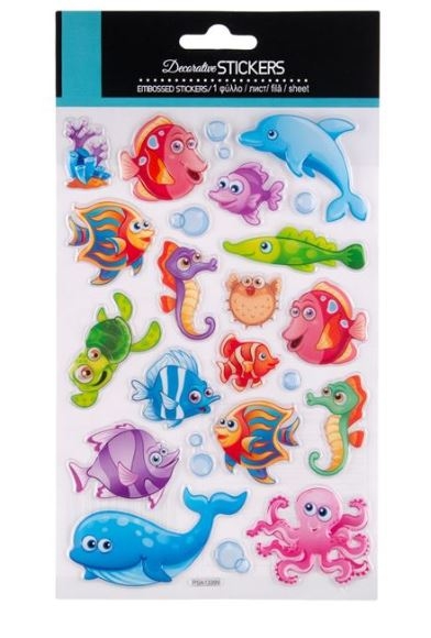 Stickere cu animale acvatice, 21 buc. (3+)