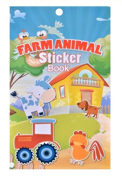Carte cu stickere - Animale de la ferma, 6 File (3+)