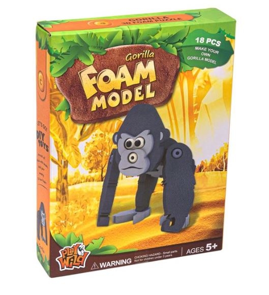 Puzzle din burete - Gorila 3D, 18 piese - Activitati pentru copii (5+) Puzzle din burete - Gorila 3D, 18 piese - Activitati pentru copii (5+)