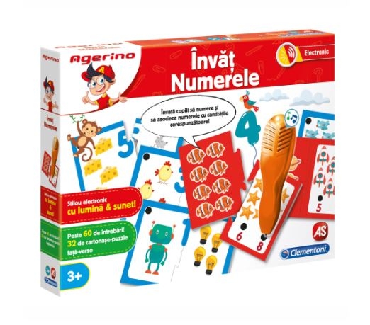 Invat Numerele cu stilou electronic - Joc Clementoni Agerino (3+) Invat Numerele cu stilou electronic - Joc Clementoni Agerino (3+)