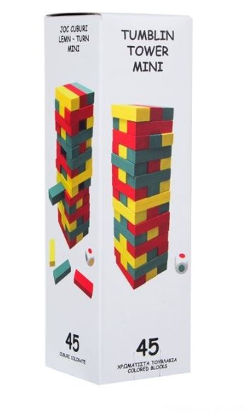 Color mini tumblin TOWER - Joc cu cuburi din lemn colorate pentru copii (6+) Color mini tumblin TOWER - Joc cu cuburi din lemn colorate pentru copii (6+)