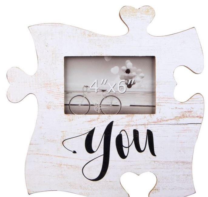 Rama foto din lemn, vintage, Puzzle - You - 1 poza de 15x10cm Rama foto din lemn, vintage, Puzzle - You - 1 poza de 15x10cm