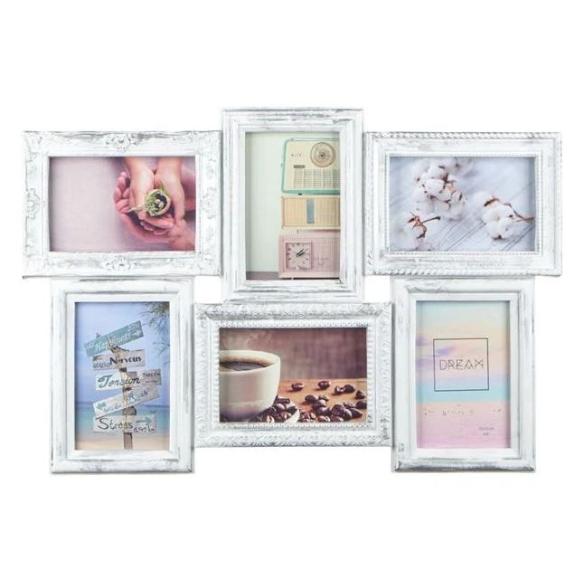 Rama foto, alb - 6 poze (51x35cm) Rama foto, alb - 6 poze (51x35cm)