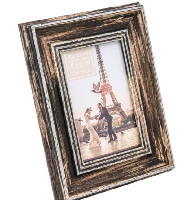 Rama foto din lemn, maro - 1 poza de 10x15cm Rama foto din lemn, maro - 1 poza de 10x15cm