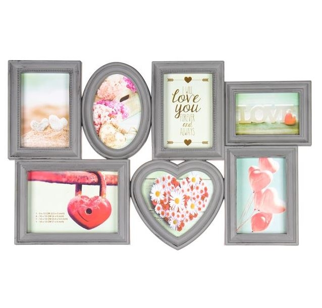 Rama foto, gri - 7 poze (55x34cm) Rama foto, gri - 7 poze (55x34cm)