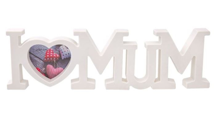 Rama foto alba - I love MUM - 1 poza de 8,5x7,5cm Rama foto alba - I love MUM - 1 poza de 8,5x7,5cm